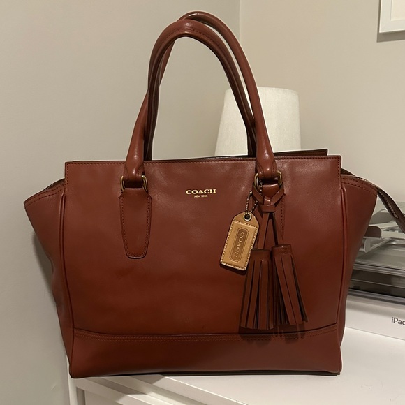 Coach Handbags - Coach Tan Leather Tote Bag